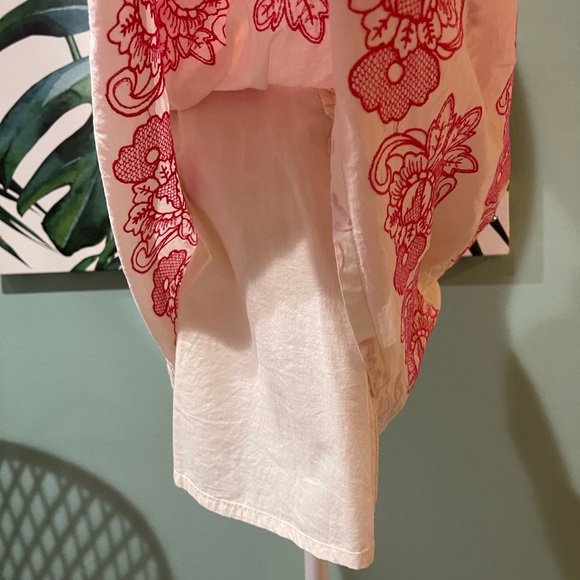 💕💕Flying Tomato Anthropologie Pink and Cream A-Line Skirt💕💕 - Picture 4 of 7